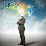 Businessman and creative idea
